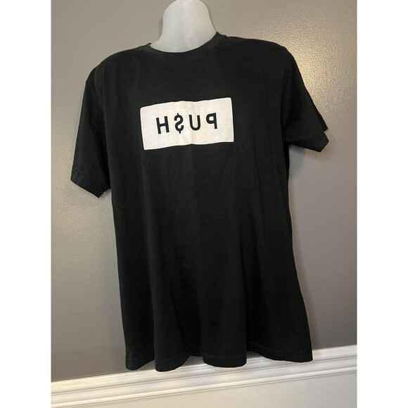 PU$H Shirt Mens XL Black Keep Calm The Wealth Is Coming Holmes Graphic T-Shirt - Picture 1 of 6